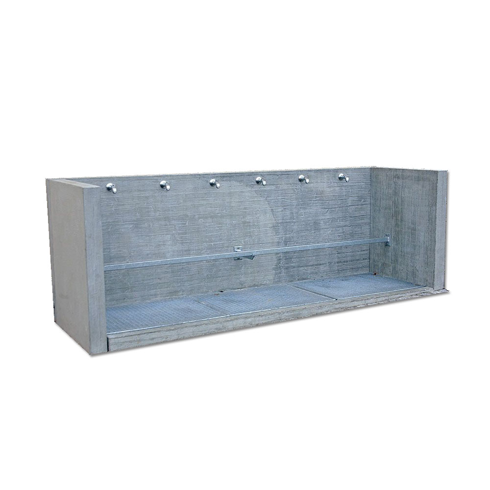 Schuhwaschanlage umlaufende Spritzschutzwand – Bild 4