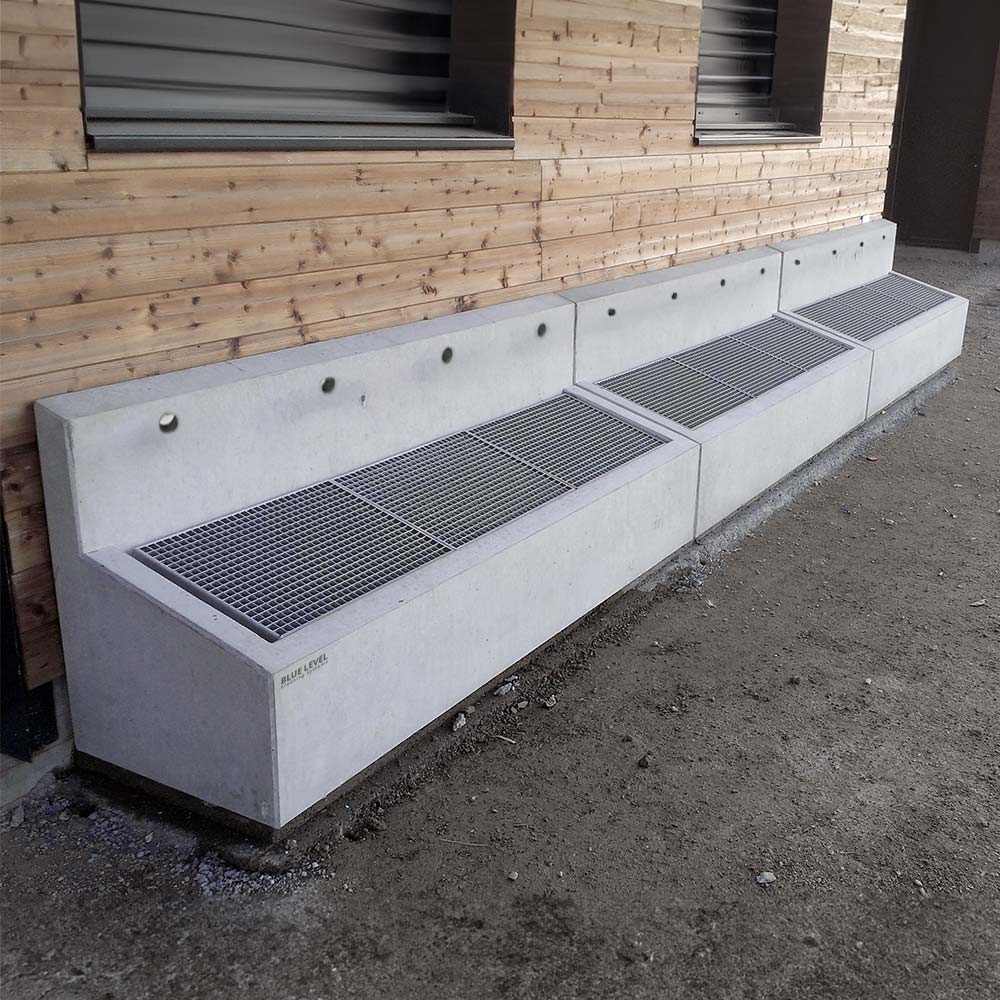 Frostsichere Schuhwaschanlage Oberflur Rückwand – Bild 2