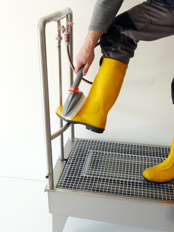 Schuhwaschanlage Edelstahl Einbauversion – Bild 4