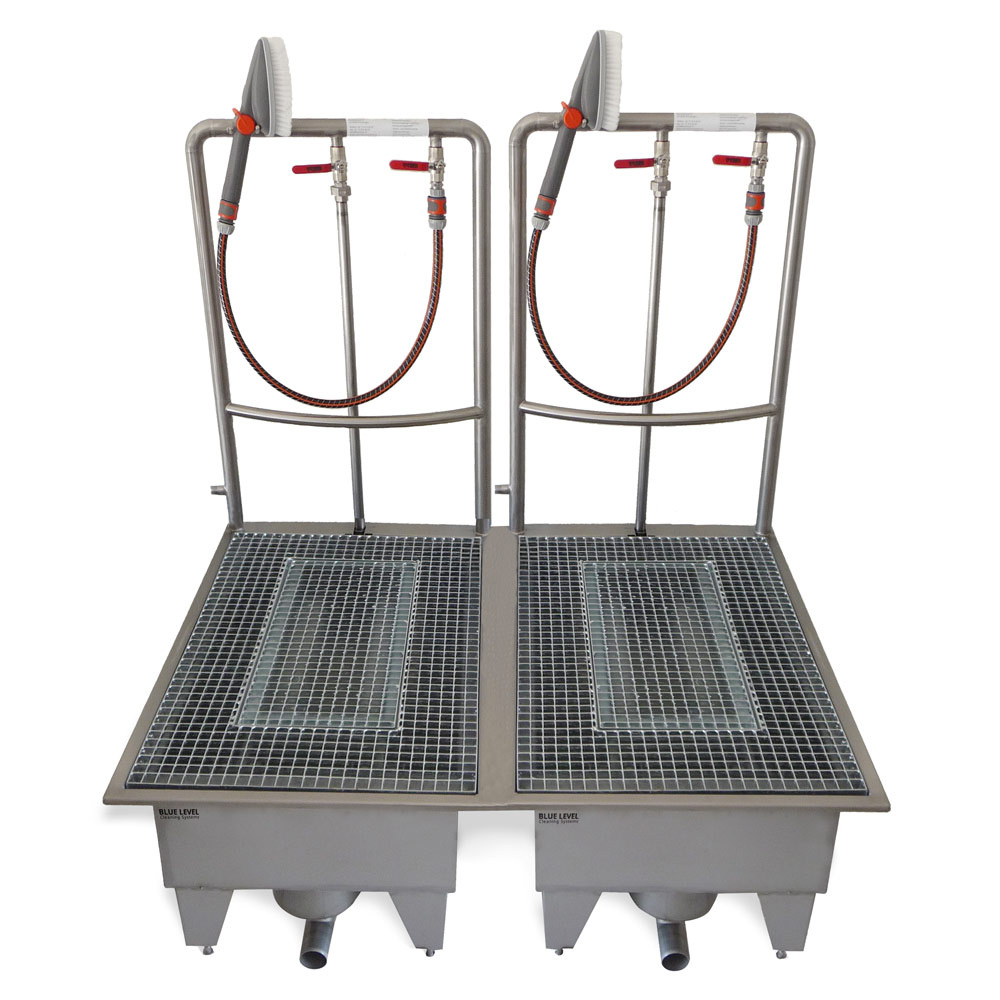 Schuhwaschanlage Edelstahl Einbauversion – Bild 3